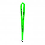 Lanyard en colores neones de poliéster con gancho giratorio vista principal