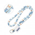 Lanyard cilíndrico con impresión por sublimación (0,8 cm) vista tercera