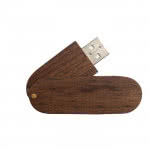 Pendrive giratorio de madera oscuro