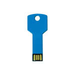 llave usb personalizada con el logotipo color azul