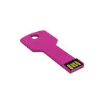 llave usb personalizada con el logotipo color violeta