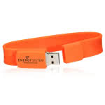 pulseras usb personalizadas para publicidad color naranja