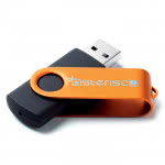 usb con logo color naranja