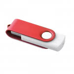 Memoria usb blanca 3.0 clip de color rojo