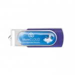 Pen personalizado 3.0 con gota de resina y clip color violeta