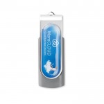 Pen personalizado 3.0 con gota de resina y clip color gris