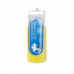 Pen personalizado 3.0 con gota de resina y clip color amarillo