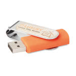 Usb giratorio impresión con gota de resina color naranja