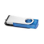 usb personalizado decuerpo transparente color azul