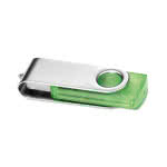 usb personalizado decuerpo transparente color verde