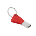 llave usb de silicona personalizada con logo color rojo