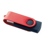 Usb giratorio con clip de color y a velocidad 3.0 color rojo