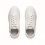 Zapatillas ligeras de cuero sintético con suela de goma talla 37 color blanco novena vista