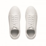 Zapatillas ligeras de cuero sintético con suela de goma talla 37 color blanco novena vista