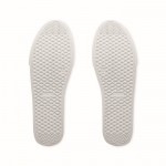 Zapatillas con suela de goma hechas de cuero sintético talla 40 color blanco decima vista