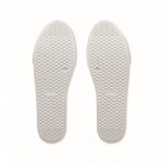 Zapatillas hechas de cuero sintético con suela de goma talla 43 color blanco decima vista