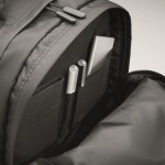 Mochila para portátil en poliéster RPET con bolsillos y acolchado 15'' color negro vista fotografía octava vista