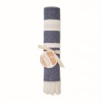 Toalla SEAQUAL® algodón y poliéster reciclado 300 g/m2 de 100x170cm color azul septima vista