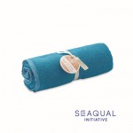 Toalla SEAQUAL® algodón y poliéster reciclado 500 g/m2 70x140cm color turquesa