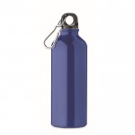 Botella antifugas de aluminio reciclado con mosquetón 500ml color azul