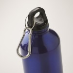 Botella antifugas de aluminio reciclado con mosquetón 500ml color azul vista fotografía tercera vista
