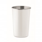 Vaso reutilizable de acero inoxidable reciclado 300ml color blanco