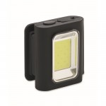 Minilinterna COB recargable con 6 modos, clip y cierre magnético color negro
