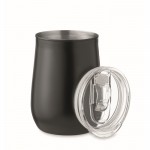 Vaso de acero inoxidable reciclado con tapa deslizante 500ml color negro