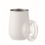Vaso de acero inoxidable reciclado con tapa deslizante 500ml color blanco