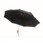 Paraguas plegable antiviento de polialgodón 190T Ø99cm color negro segunda vista