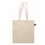 Bolsa de algodón de comercio justo 180 g/m2 Thin FairTrade color beige tercera vista