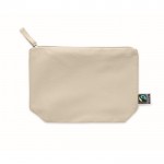 Neceser de algodón de comercio justo 180 g/m2 Thin Fairtrade color beige segunda vista