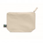 Neceser de algodón de comercio justo 180 g/m2 Thin Fairtrade color beige tercera vista