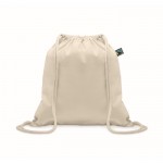 Mochila saco de algodón 180 g/m2 resistente 9 kg Thin FairTrade color beige