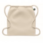 Mochila saco de algodón 180 g/m2 resistente 9 kg Thin FairTrade color beige segunda vista