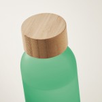 Botella de cristal personalizada de color 500ml Crystal Resistant color verde vista fotografía tercera vista