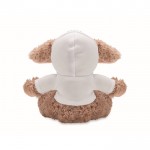 Peluche en forma de conejo con sudadera blanca personalizable color blanco quinta vista