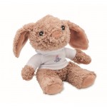 Peluche en forma de conejo con sudadera blanca personalizable color blanco vista principal