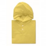 Chubasquero para niños de PEVA con capucha y botones de cierre color amarillo