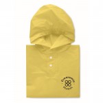 Chubasquero para niños de PEVA con capucha y botones de cierre color amarillo vista principal