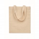 Bolsa de regalo de algodón con asas cortas a color 140 g/m2 color beige