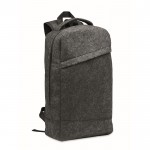 Mochila de fieltro RPET para portátil y sujeción para trolley 13'' color gris oscuro