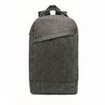 Mochila de fieltro RPET para portátil y sujeción para trolley 13'' color gris oscuro octava vista