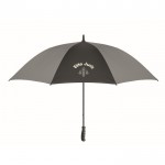 Paraguas de pongee reflectante con apertura manual y mango recto 30'' color negro vista principal