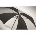 Paraguas de pongee reflectante con apertura manual y mango recto 30'' color negro vista fotografía tercera vista