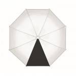 Paraguas transparente con 1 panel de poliéster y mango de goma 23'' color negro tercera vista
