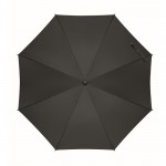 Paraguas anti viento de pongee con diseño interior de cuadros Ø58 color negro