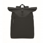 Mochila de poliéster con cierre roll top para portátil 15'' color negro