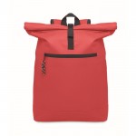 Mochila de poliéster con cierre roll top para portátil 15'' color rojo