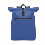 Mochila de poliéster con cierre roll top para portátil 15'' color azul real